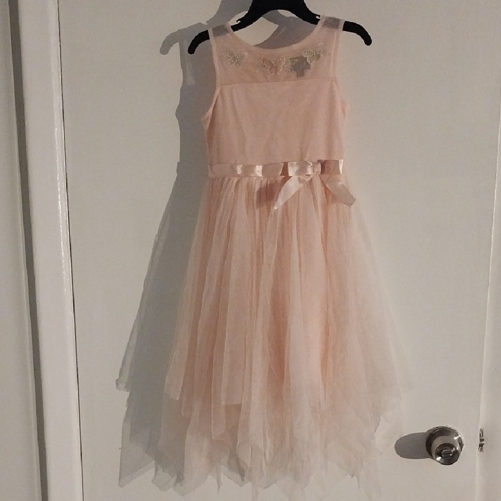 Lilt Peach Formal Kids Dress